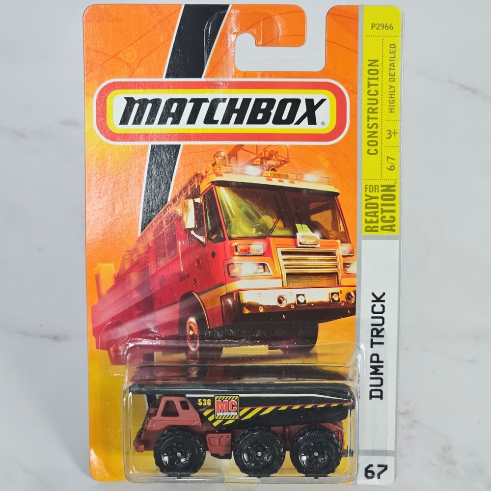 Matchbox Construction Ready for Action Dump Truck #67 MBX Red Black P2966 6/7